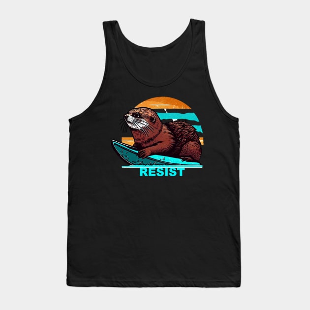 surfing otter 841 RESIST Tank Top by REDWOOD9